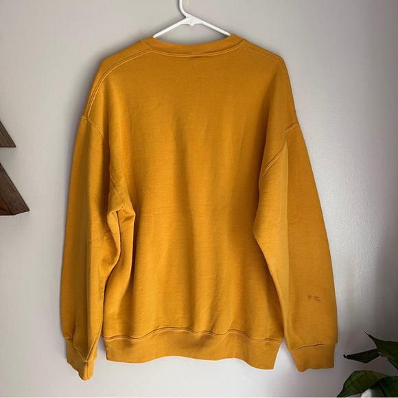 Vintage Crewneck Sweatshirt Mustard Yellow XLT - Picture 3 of 7